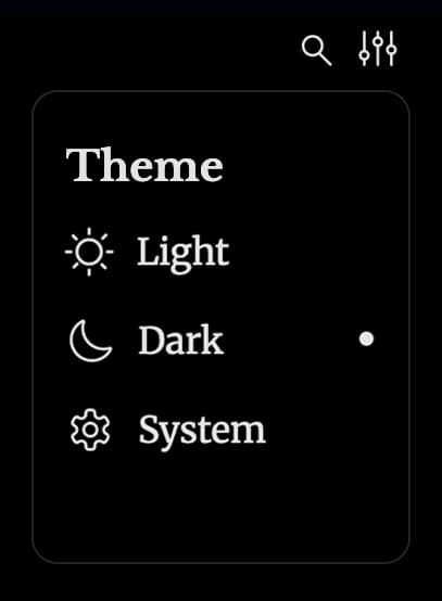 Theme toggle