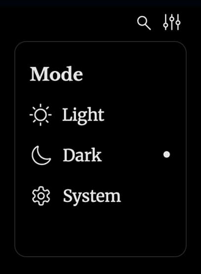 Theme toggle